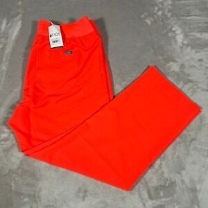 NWT FIGS Livingston High Waisted Scrub Pants Women XLP Orange Petite Classic New